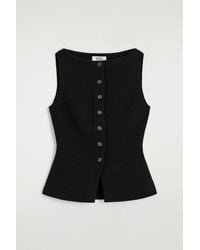 COS - Cotton-Blend Crepe Vest - Lyst