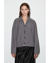COS - Skulpturale Jacke Aus Merinowolle - Lyst