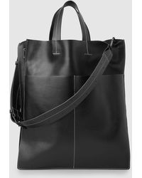 COS Leather Tote Backpack in Black for Men | Lyst