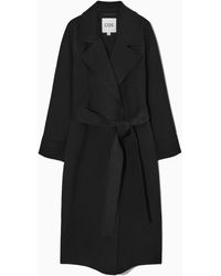 Cos boucle wool cocoon coat cheap
