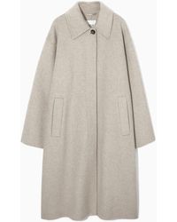 COS - Collared Double-faced Wool Coat - Lyst
