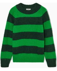Striped Cashmere Sweater in Brown Womens Jumpers and knitwear Co Co Green Jumpers and knitwear 