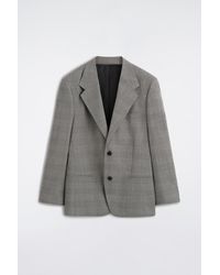 COS - Checked Textured-Wool Blazer - Lyst