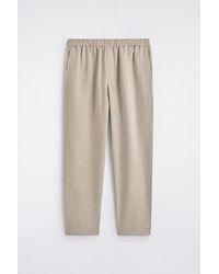 COS - Elasticated Linen Regular-Fit Tapered Trousers - Lyst