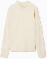 COS - Long-sleeved Mock-neck Top - Lyst
