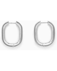 COS - Oval Hoop Earrings - Lyst
