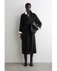 COS - Mantel Aus Doubleface-Wolle Mit Gürtel - Lyst