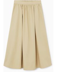 COS - Elasticated Midi Skirt - Lyst