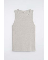 COS - Slim Ribbed Cotton Tank Top - Lyst