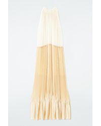 COS - Plissiertes Maxikleid Mit Neckholder - Lyst
