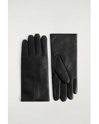 COS - Cashmere-Lined Leather Gloves - Lyst