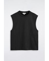 COS - Relaxed Cotton-crepe Vest - Lyst