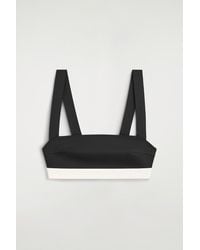 COS - Colour-Block Scuba Bikini Top - Lyst