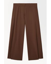 COS - The Wide-leg Wool Trousers - Lyst