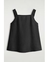 COS - Tie-back Linen Top - Lyst