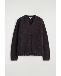 COS Tortoiseshell-jacquard Alpaca-blend Cardigan in Black | Lyst