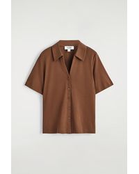 COS - Cotton-Jersey Resort Shirt - Lyst