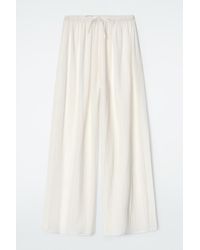 COS - Crinkled Cotton Beach Trousers - Lyst