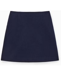 COS - Twill Mini Skirt - Lyst