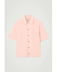 COS - Short-sleeved Seersucker Shirt - Lyst