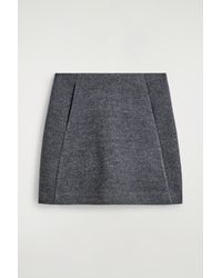 COS - Boiled Merino Wool Mini Skirt - Lyst