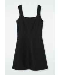 COS - Square-neck Mini Pinafore Dress - Lyst