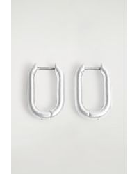 COS - Oval Hoop Earrings - Lyst