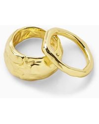 COS - Hammered Ring Set - Lyst