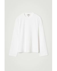 COS - Relaxed Jersey Interlock Long-sleeved T-shirt - Lyst