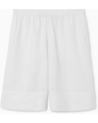 COS - Elasticated Linen Shorts - Lyst
