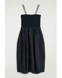 COS - Smocked Midi Dress - Lyst