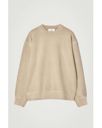 COS - Relaxed Washed-cotton Sweatshirt - Lyst