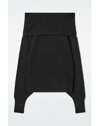 COS - Off-The-Shoulder Merino Wool Jumper - Lyst