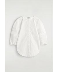 COS - Sculptural Pima Cotton-Poplin Blouse - Lyst