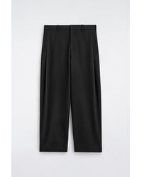 COS - Pleated Wool Relaxed-Fit Wide-Leg Trousers - Lyst