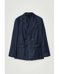 COS - Double-Breasted Jacquard Blazer - Lyst