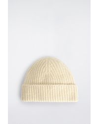COS - Space-Dyed Brushed Wool-Blend Beanie - Lyst