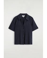 COS - Cotton-Jersey Resort Shirt - Lyst
