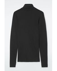 COS - Merino Wool Turtleneck Top - Lyst