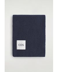 COS - Chunky Ribbed Wool Scarf - Lyst