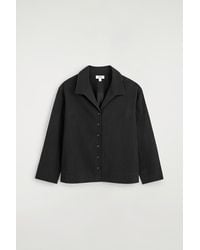 COS - Crinkled-Jersey Shirt - Lyst