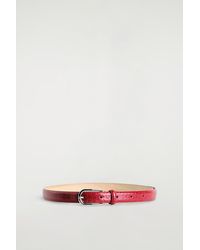 COS - Croc-Effect Leather Belt - Lyst