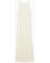 COS - Sleeveless Open-knit Midi Dress - Lyst
