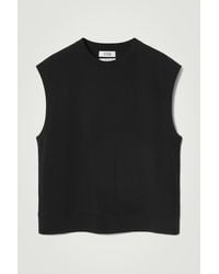 COS - Relaxed Cotton-crepe Vest - Lyst