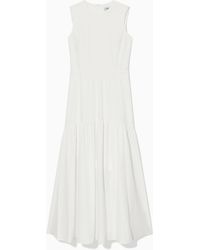 COS - Open-back Tiered Dress - Lyst
