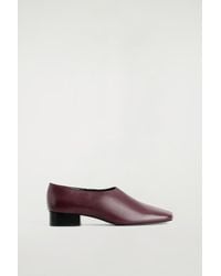 COS - Square-Toe Leather Heeled Shoes - Lyst