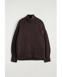 COS - Chunky Funnel-Neck Wool Jumper - Lyst