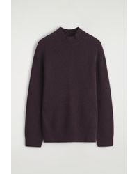 COS - Ribbed Wool Funnel-Neck Sweater - Lyst