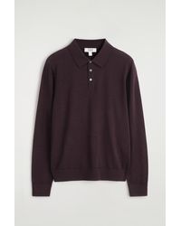 COS - Slim Merino Wool Polo Shirt - Lyst