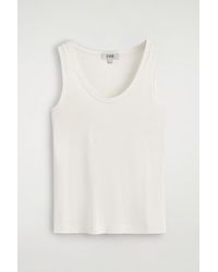 COS - Scoop-Neck Silk-Jersey Tank Top - Lyst